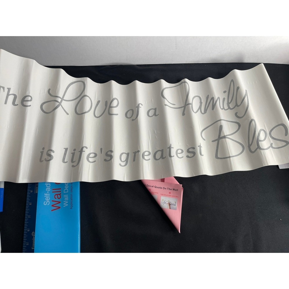 The Love of a Family Is Lifes Greatest Blessing Wall Decal Quote Grey Vinyl P42